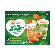 HappyTOT Organics Love My Veggies、バラエティパック、ステージ 4 パウチ、4.22 オンス、12 個入り。