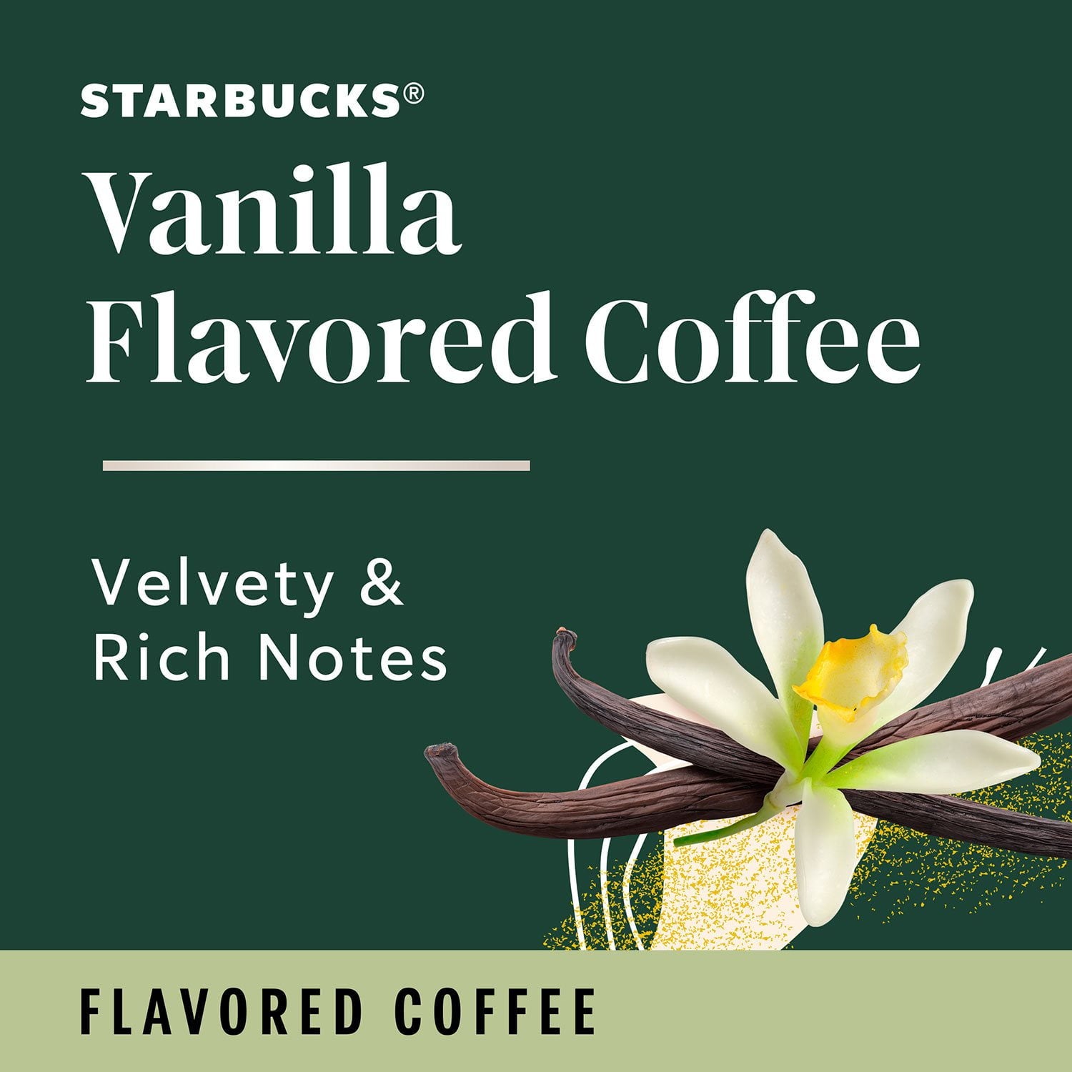 スターバックス ライトロースト バニラ風味コーヒー Kカップ、64 個入り。