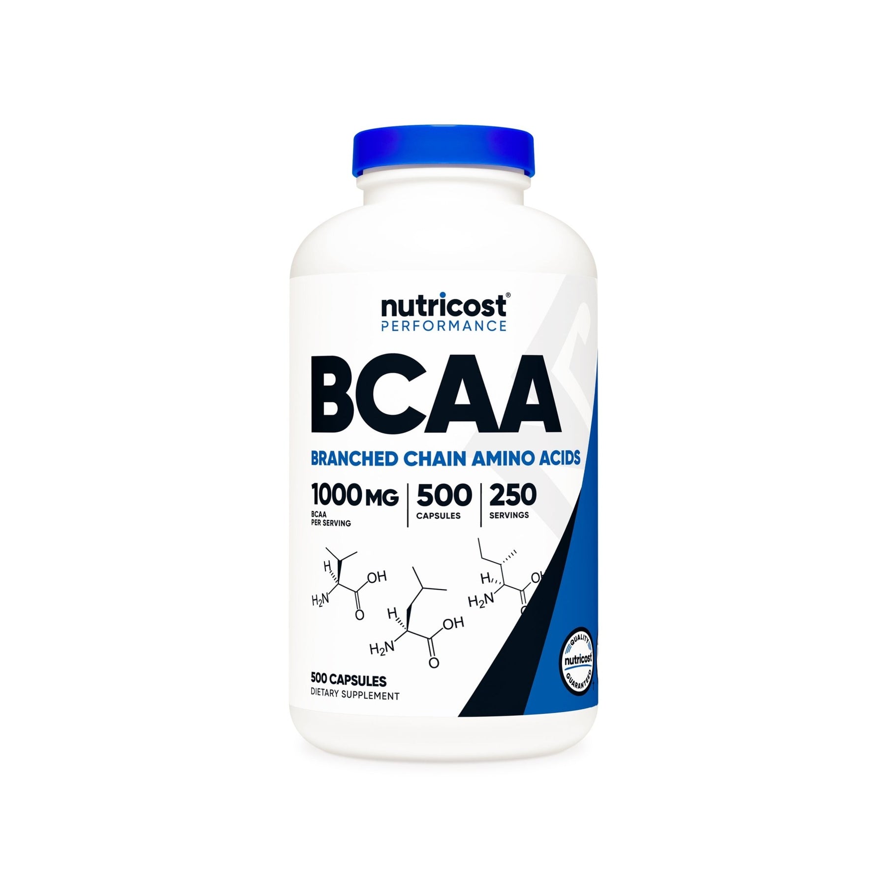 뉴트리코스트 BCAA 1000 mg 500캡슐 – 근육 컨디션과 회복 관리를 위한 아미노산