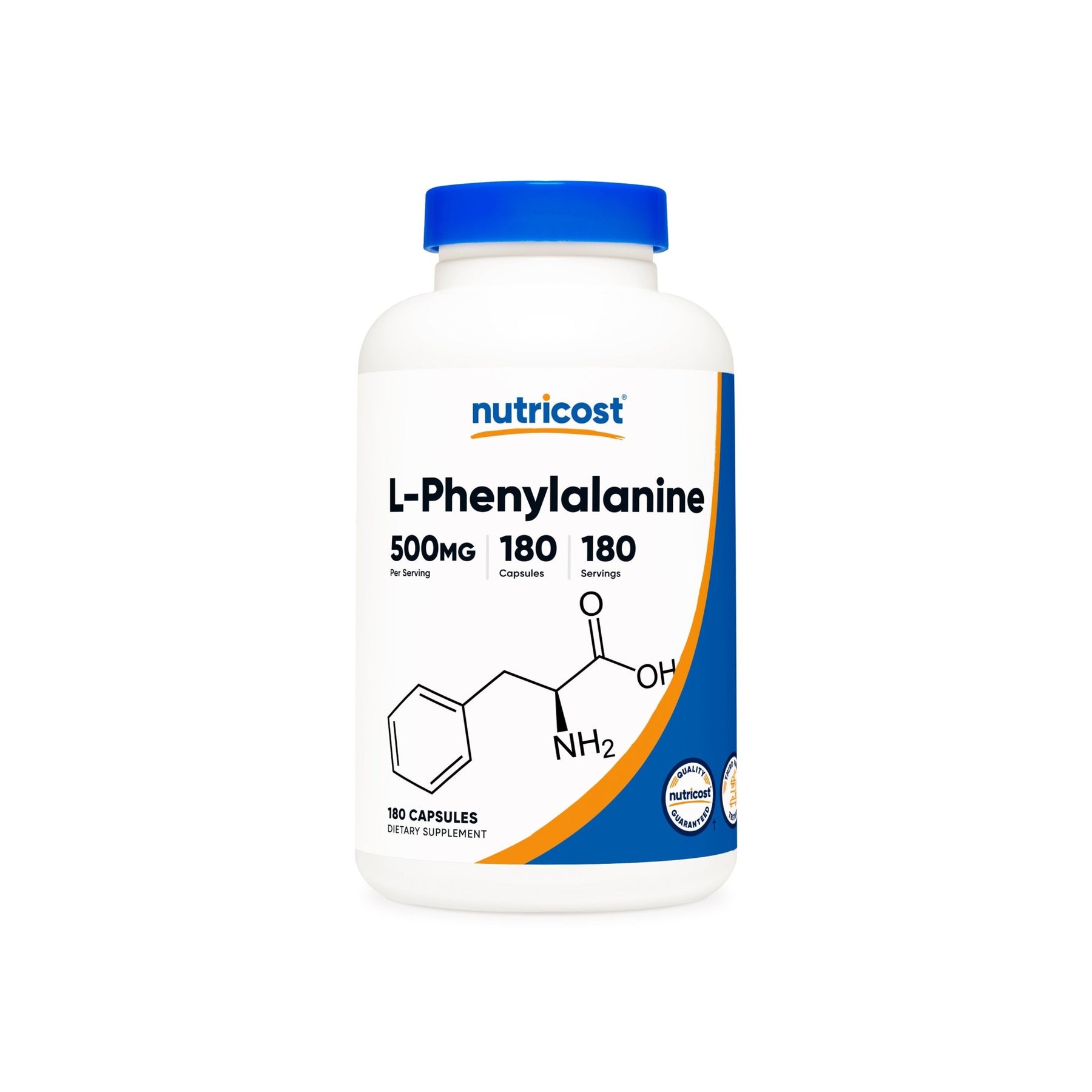 뉴트리코스트 L-페닐알라닌 500mg 180 캡슐 – 정신적 컨디션과 기분 유지를 돕는 아미노산