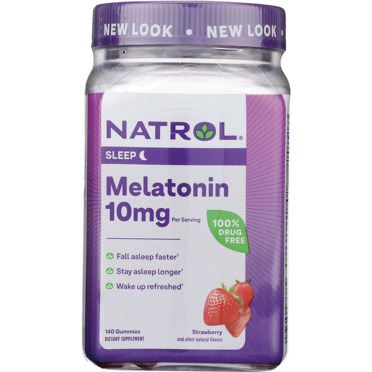 나트롤 멜라토닌 구미 10mg 딸기맛 140개입 제품 정면