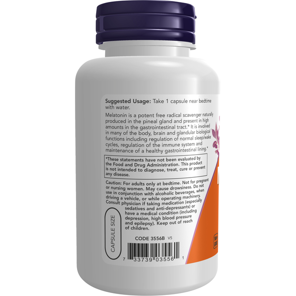 나우푸드 멜라토닌 5mg 베지 캡슐 180정 섭취 방법 및 주의사항