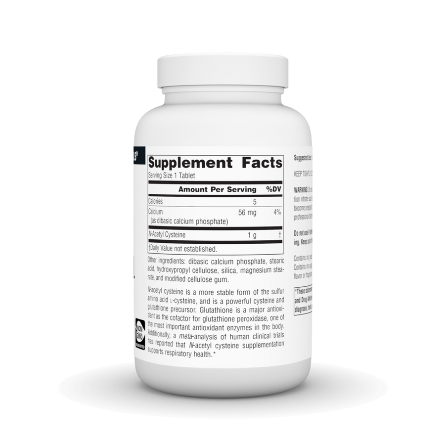 소스내추럴스 NAC 1000mg 120정 성분표 및 섭취 방법