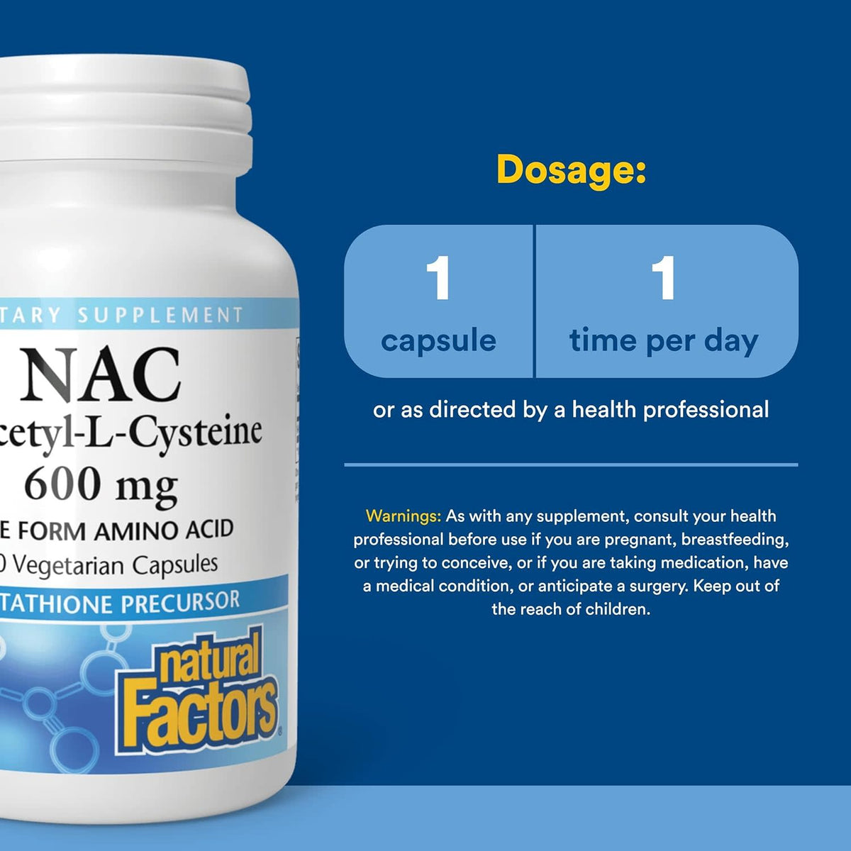 내추럴팩터스 NAC 600mg 베지 캡슐 60정 제품 상세 안내