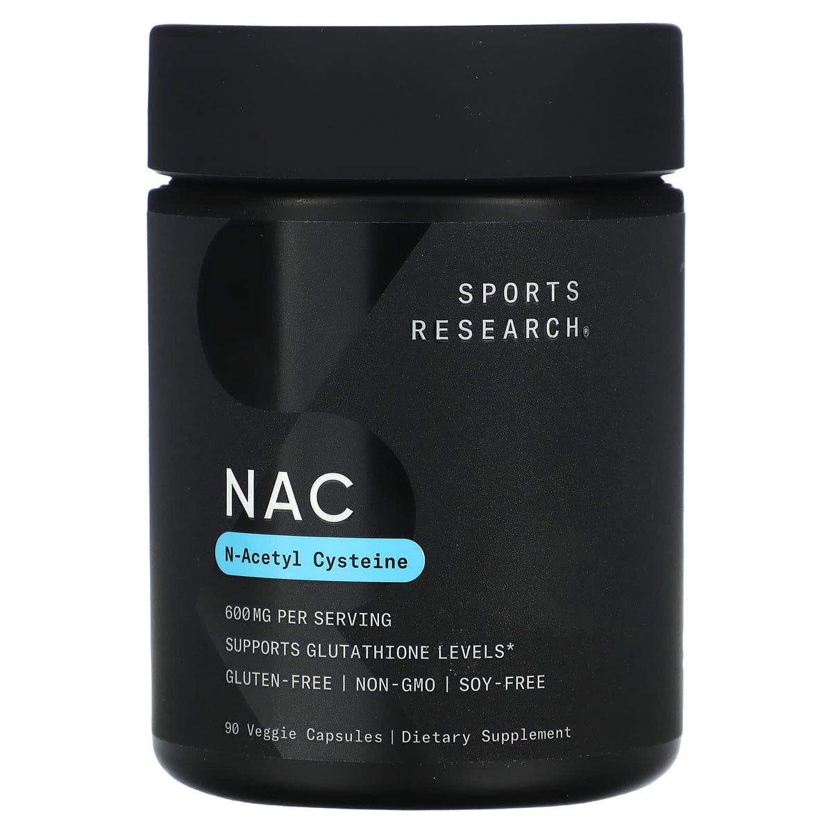 스포츠리서치 NAC 600mg 베지 캡슐 90정 제품 정면