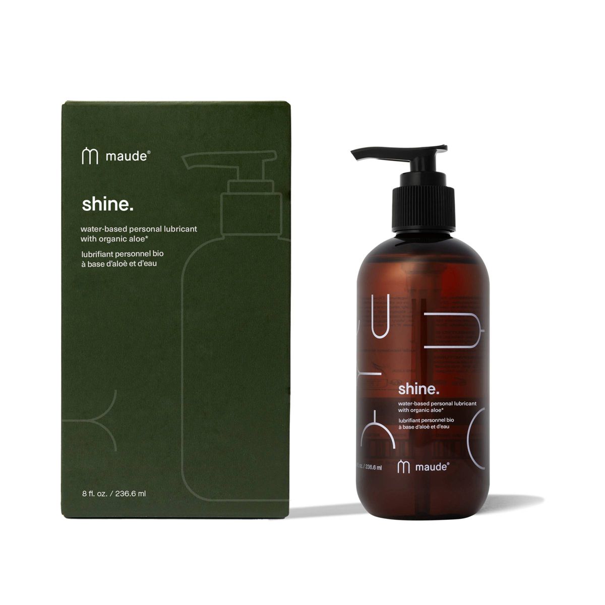 마우드 샤인 알로에 수성 윤활제 8fl oz 정면